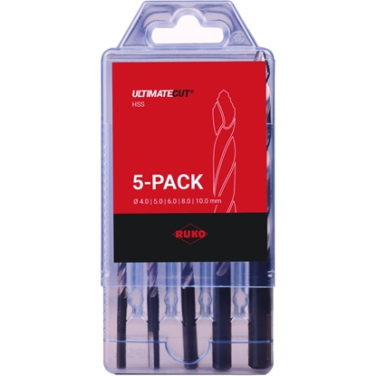 Изображение Metāla urbju komplekts  Ruko ULTIMATECUT FLOWSTEP; HSS; 4-10 mm; 5 gab.