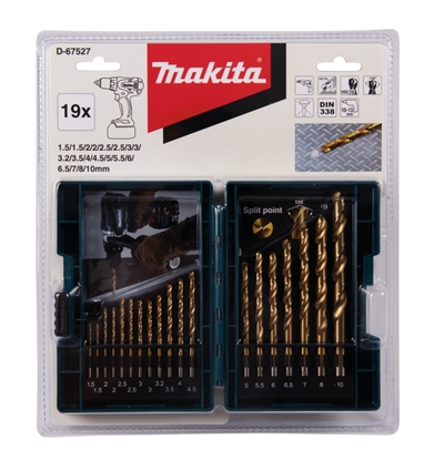 Изображение Metāla urbju komplekts Makita D-67527; 1,5-10 mm; 19 gab.