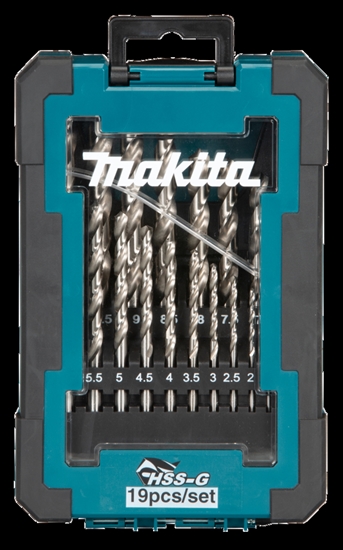 Изображение Metāla urbju komplekts Makita D-67549 HSS-G; 1-10 mm; 19 gab.