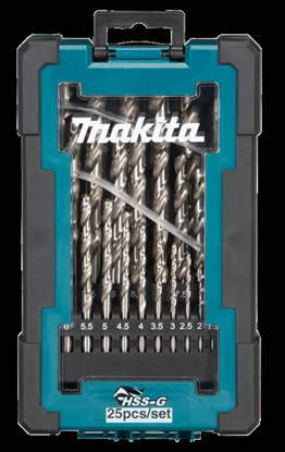 Изображение Metāla urbju komplekts Makita D-67555 HSS-G; 1-13 mm; 25 gab.