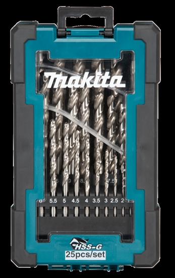 Изображение Metāla urbju komplekts Makita D-67555 HSS-G; 1-13 mm; 25 gab.
