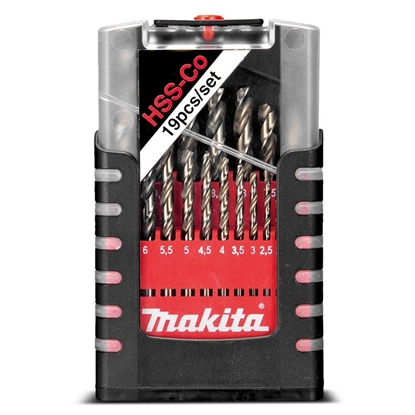 Изображение Metāla urbju komplekts Makita D-67561 HSS-Co; 1-10 mm; 19 gab.