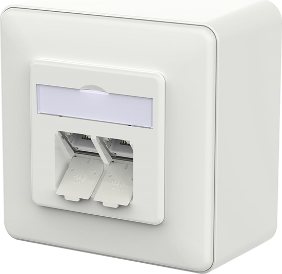 Picture of Metz Connect E-DAT C6A IDC Dose, 2 Port, AP, verkehrsweiß