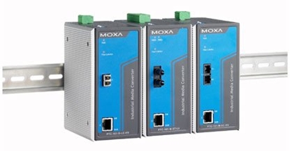 Picture of Moxa PTC-101-M-LC-HV konwerter sieciowy 100 Mbit/s 1300 nm Multifunkcyjny Niebieski, Szary
