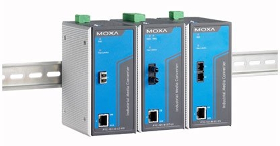 Picture of Moxa PTC-101-M-LC-HV konwerter sieciowy 100 Mbit/s 1300 nm Multifunkcyjny Niebieski, Szary