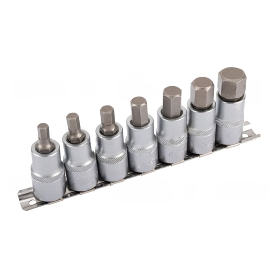 Изображение Muciņu ar uzgaļiem komplekts Condor Werkzeug C12227; 1/2''; HEX 6-17 mm; 7 gab.