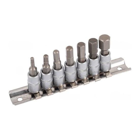 Изображение Muciņu ar uzgaļiem komplekts Condor Werkzeug C14227; 1/4''; H3-H10; 7 gab.