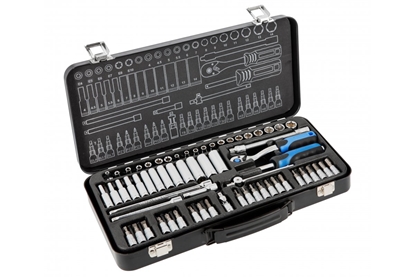 Picture of Muciņu ar uzgaļiem komplekts Hogert HT1R486; 1/4''; 63 gab.