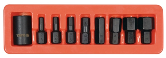Picture of Muciņu ar uzgaļiem komplekts Yato YT-10662; 1/2''; 9 gab.