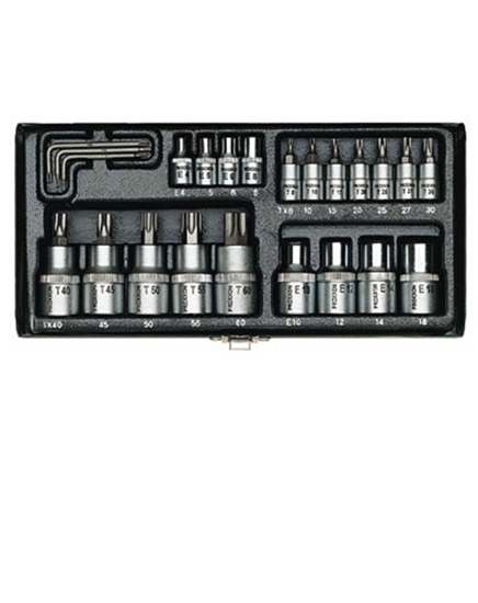 Picture of Muciņu ar uzgaļiem komplekts Proxxon 1/4''+1/2''; 23 gab.