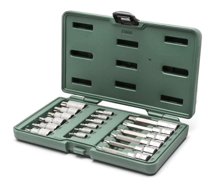 Picture of Muciņu ar uzgaļiem komplekts Sata S09052; 1/4''+1/2''; 18 gab.