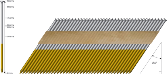 Picture of Naglas HiKOKI VGRCC HDG; 34°; 2,8x63 mm; 2000 gab.