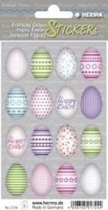 Picture of Naklejki papierowe pisanki w szlaczki