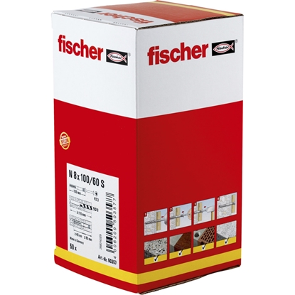 Изображение Neilona tapa ar skrūvi Fischer Hammerfix; 8x100/60 mm; 50 gab.
