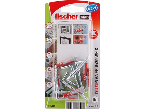 Изображение Neilona tapa ar skrūvi Fischer WH K NV; 8x40 mm; 6 gab.