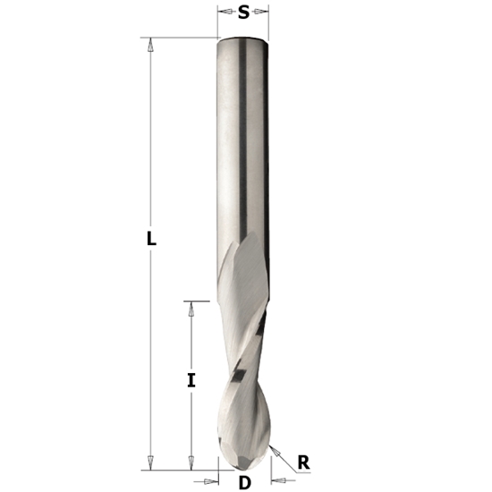 Picture of Nokāpes apaļošanas frēze CMT; S=12 mm; D=12 mm; R=6 mm