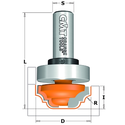 Изображение Nokāpes apaļošanas frēze CMT; S=12 mm; D=31,7 mm; ar lodīšgultni