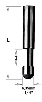 Изображение Nokāpes frēze CMT 842.095.11-X50; S=6,35 mm; D=6,35 mm; 50 gab.