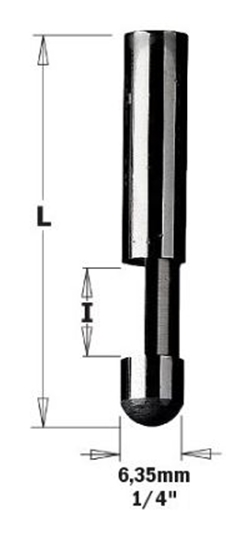 Изображение Nokāpes frēze CMT 842.095.11-X50; S=6,35 mm; D=6,35 mm; 50 gab.