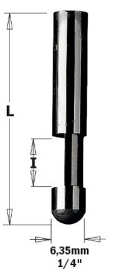 Изображение Nokāpes frēze CMT; S=1/4''; D=6,35 mm