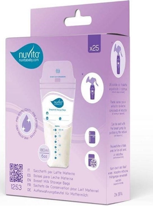 Picture of Nuvita Nuvita, Woreczki do przechowywania pokarmu, 25 szt.
