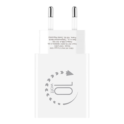 Attēls no OBAL:ME Wall Charger USB-A 10W + USB-A/USB-C Cable 1m / White