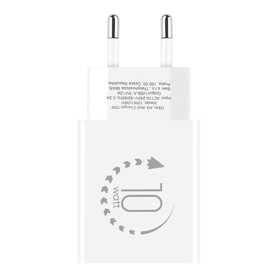 Picture of OBAL:ME Wall Charger USB-A 10W + USB-A/USB-C Cable 1m / White