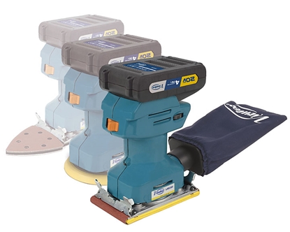 Attēls no Orbitālā slīpmašīna Virutex LRB384; 20 V (bez akumulatora un lādētāja) + piederumi