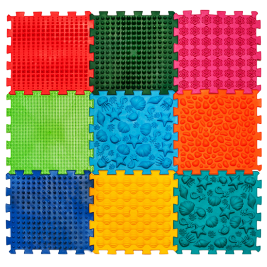 Изображение Ortopēdiskais masāžas paklājiņš Ortek "Sea Puzzle" 9 moduļi