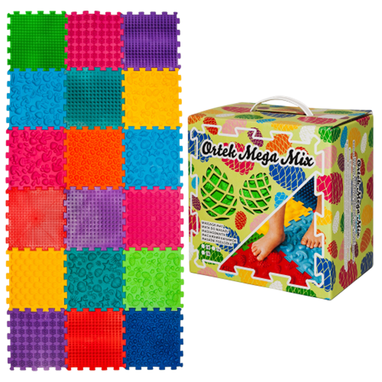 Picture of Ortopēdiskais masāžas paklājiņš Ortek Puzzle "Mega Mix" 18 moduļi