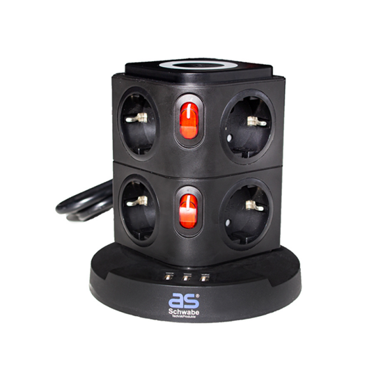 Изображение Pagarinātājs AS-Schwabe 18221; 3 USB; 5W; IP20