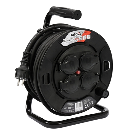 Attēls no Pagarinātājs saritināms uz spoles Yato YT-81052; 20 m; 3x1,5 mm²