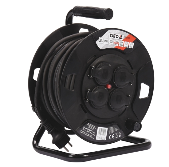 Picture of Pagarinātājs saritināms uz spoles Yato YT-81053; 30 m; 3x1,5 mm²
