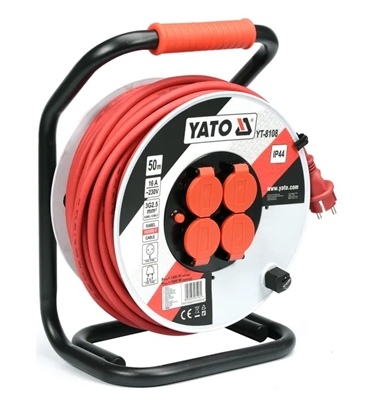 Attēls no Pagarinātājs saritināms uz spoles Yato YT-8108; 50 m; 3x2,5 mm²