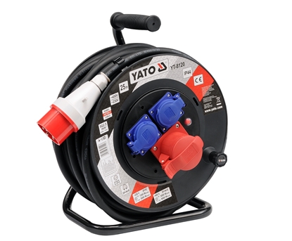 Attēls no Pagarinātājs saritināms uz spoles Yato YT-8120; 25 m; 5x2,5 mm²