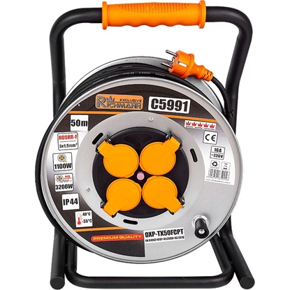 Picture of Pagarinātājs saritināms uz spoles Richmann C5991; 50 m; 3x1,5 mm²