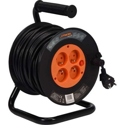 Picture of Pagarinātājs saritināms uz spoles Sthor 82694; 50 m; 3x1,5 mm²