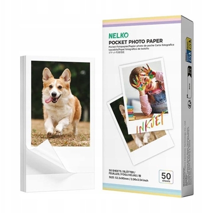 Изображение Papier Foto Wkad Wkady 52,3 × 90mm Do Drukarki Nelko Pp03 Pp01 30 Szt. / Pp03_30x