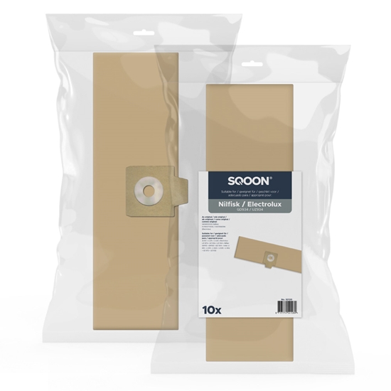 Picture of Papīra putekļu maisi putekļsūcējam SQOON 32120; Electrolux/Nilfisk UZ 934; 10 gab.