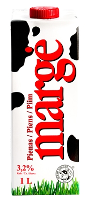 Attēls no Piens MARGE 3.2 %, UHT, 1 L