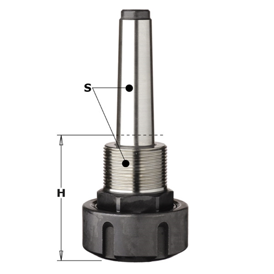 Изображение Pievilkšanas uzgrieznis ar saspiedējskrūvi CMT 183.000.01; S=MK2/M30X1,5, RH