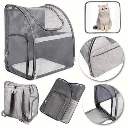 Изображение PLECAK TRANSPORTER TORBA DLA KOTA PSA Z SIATKI W PENI WENTYLOWANY SKADANY