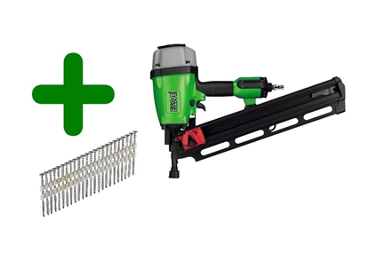 Изображение Pneimatiskā naglu pistole Essve FN 21/90; 21°; 50-90 mm + Naglas