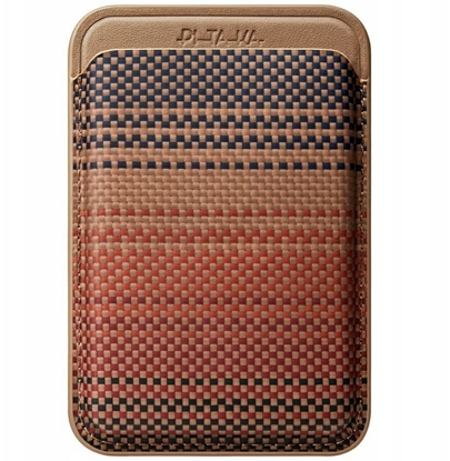 Picture of Portfel magnetyczny PITAKA Woven Wallet MagSafe do telefonu sunset