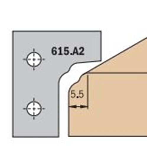 Изображение Profila naži griezēju galviņām CMT 615.A2; 2 gab.