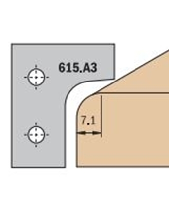 Изображение Profila naži griezēju galviņām CMT 615.A3; 2 gab.