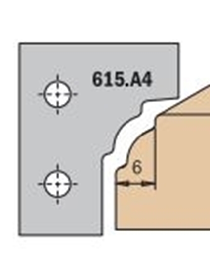 Изображение Profila naži griezēju galviņām CMT 615.A4; 2 gab.