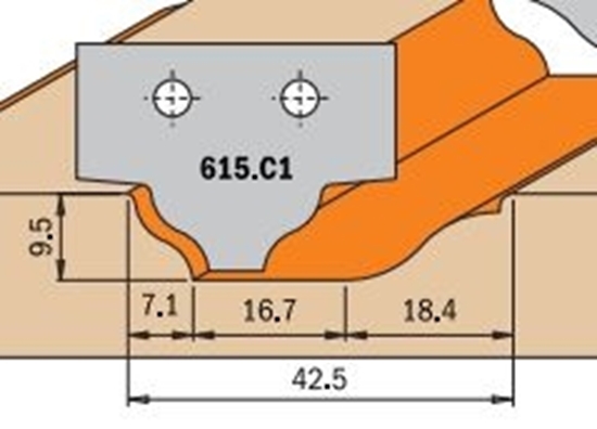 Изображение Profila naži griezēju galviņām CMT 615.C1; 1 gab.