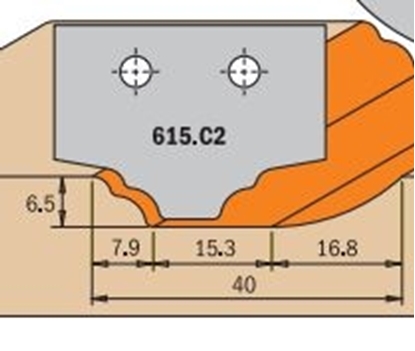 Изображение Profila naži griezēju galviņām CMT 615.C2; 1 gab.
