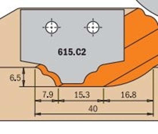 Изображение Profila naži griezēju galviņām CMT 615.C2; 1 gab.